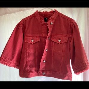 Corduroy pink/ orange jacket.